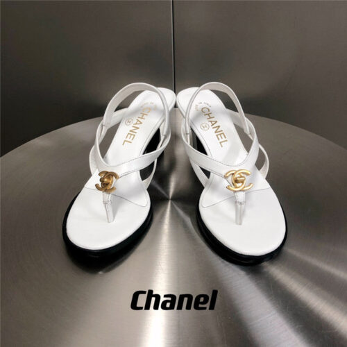 High Quality Luxury Chanel Classic High Heel Flip Flops product detail
