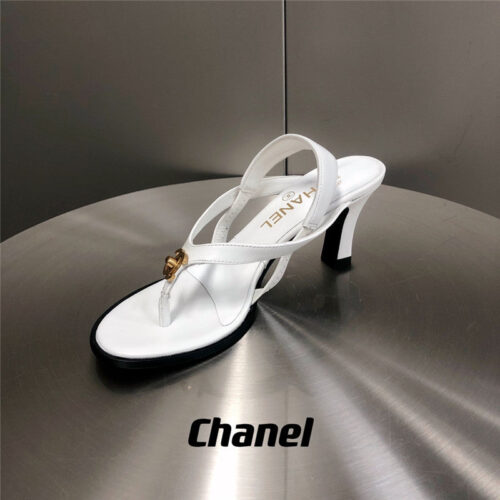 High Quality Luxury Chanel Classic High Heel Flip Flops product detail