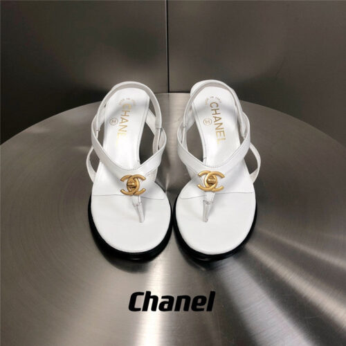 High Quality Luxury Chanel Classic High Heel Flip Flops product detail