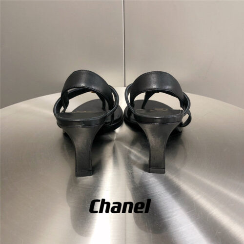 High Quality Luxury Chanel Classic High Heel Flip Flops – Style 18278 product detail