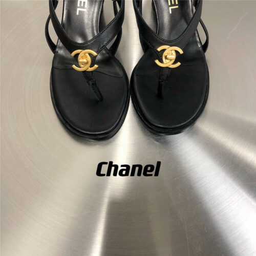 High Quality Luxury Chanel Classic High Heel Flip Flops – Style 18278 product detail