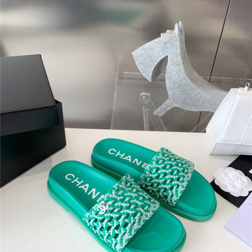 High Quality Luxury Chanel Woven Slippers – Style 54854