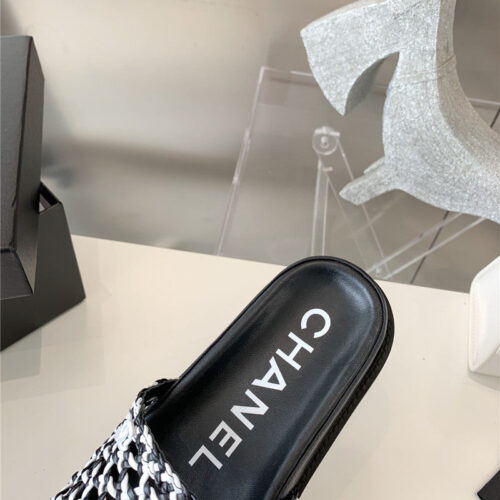 High Quality Luxury Chanel Woven Slippers product detail