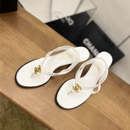 High Quality Luxury Chanel Vintage Buckle Sandals – Style 31846 alternate view