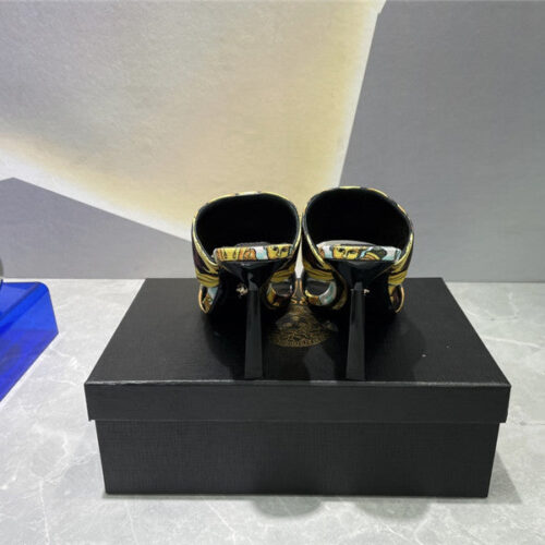 High Quality Luxury Versace Fendi High Heel Slippers product detail