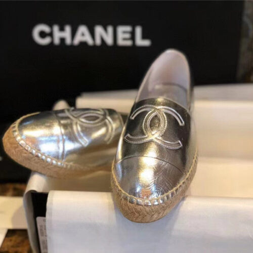 High Quality Luxury Chanel Metal Silver Casual Shoes alternate view