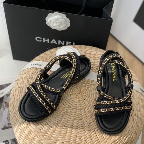 High Quality Luxury Chanel Braided Chain Sandals product detail