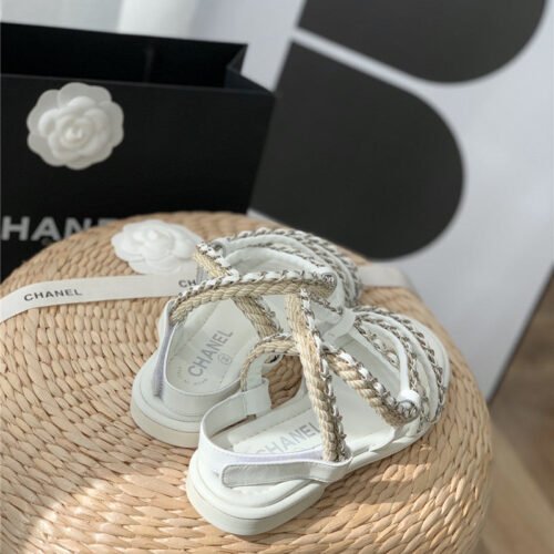 High Quality Luxury Chanel Braided Chain Sandals – Style 79238 product detail