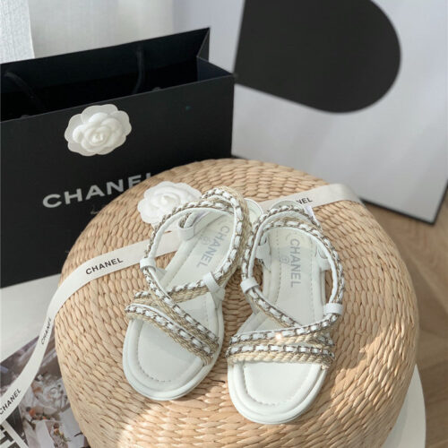 High Quality Luxury Chanel Braided Chain Sandals – Style 79238 product detail