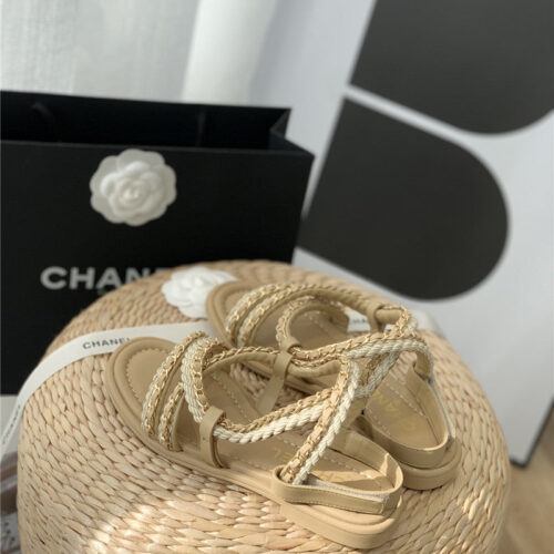 High Quality Luxury Chanel Braided Chain Sandals – Style 77542 product detail