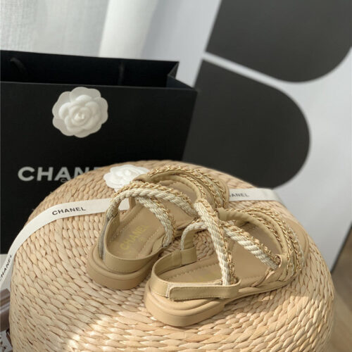 High Quality Luxury Chanel Braided Chain Sandals – Style 77542 product detail