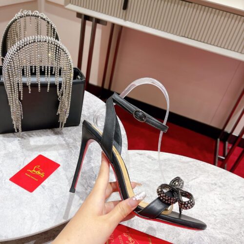 High Quality Luxury Christian Louboutin Strappy Bow Sandals – Style 00948 product detail