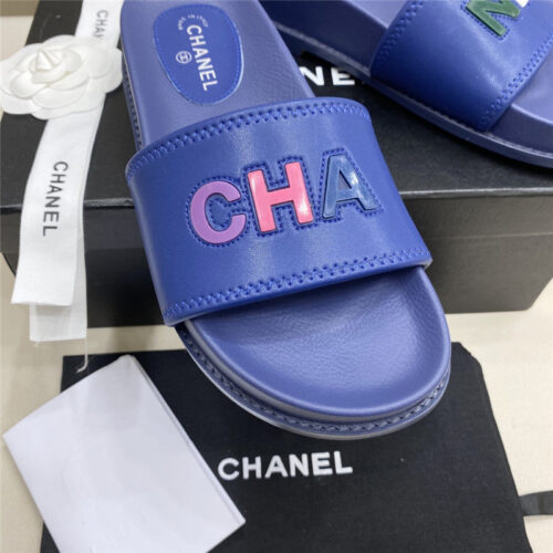 High Quality Luxury Chanel Alphabet Slippers Womens – Style 91014 product detail