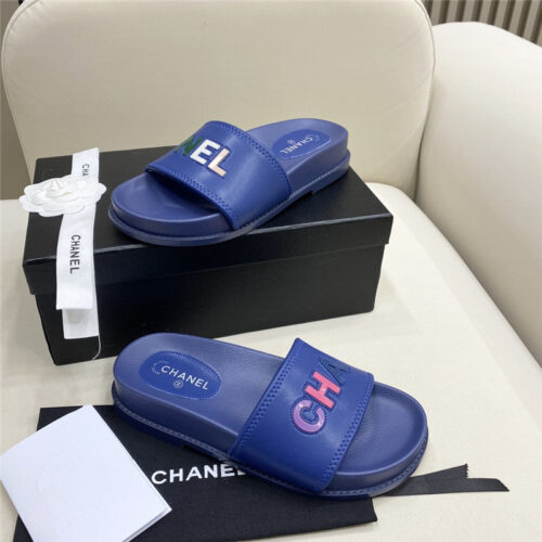 High Quality Luxury Chanel Alphabet Slippers Womens – Style 91014 product detail