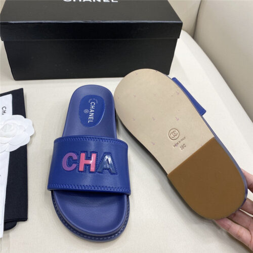 High Quality Luxury Chanel Alphabet Slippers Womens – Style 91014 product detail