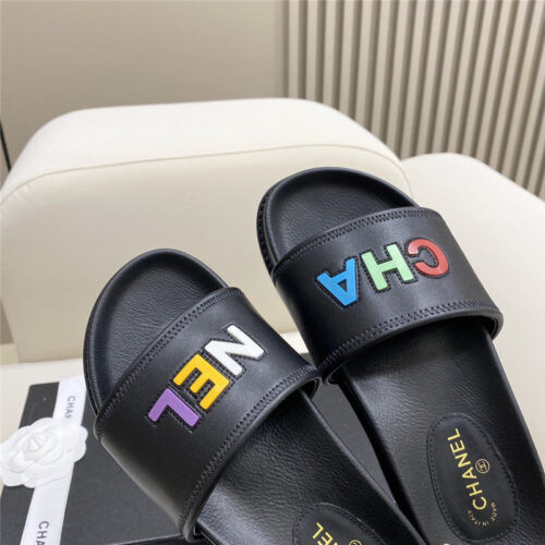High Quality Luxury Chanel Alphabet Slippers Womens – Style 30566 product detail