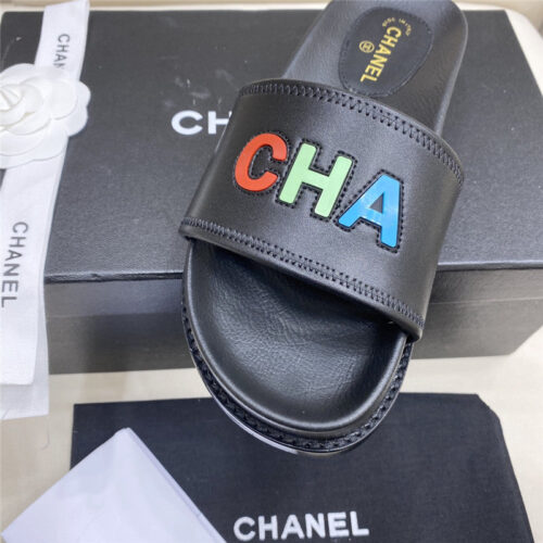 High Quality Luxury Chanel Alphabet Slippers Womens – Style 30566 product detail
