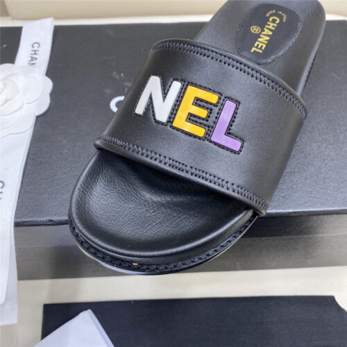 High Quality Luxury Chanel Alphabet Slippers Womens – Style 30566 product detail
