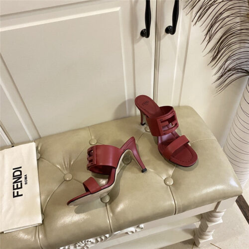 High Quality Luxury Fendi High Heel Slippers – Style 19443 product detail