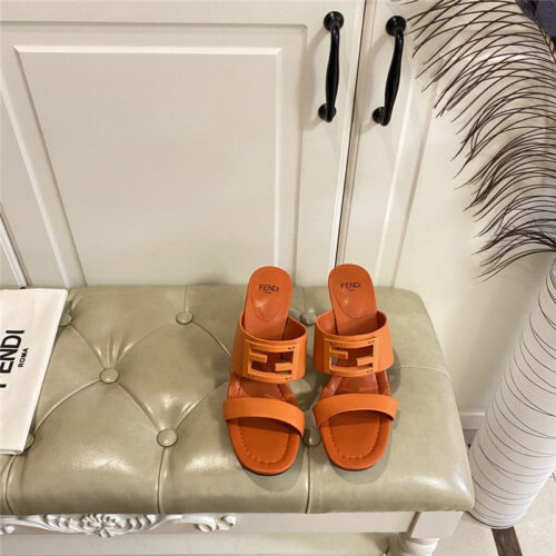 High Quality Luxury Fendi High Heel Slippers alternate view