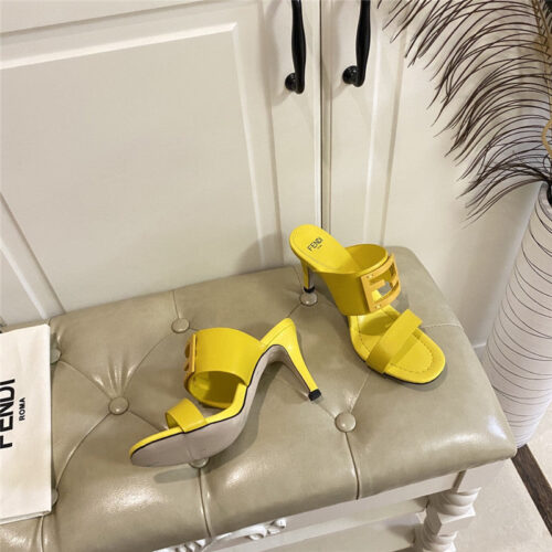 High Quality Luxury Fendi High Heel Slippers – Style 34707 product detail
