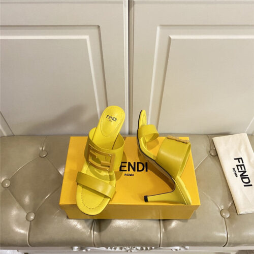 High Quality Luxury Fendi High Heel Slippers – Style 34707 product detail