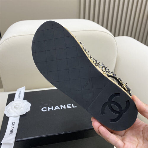 High Quality Luxury Chanel Velcro Straw Sandals product detail