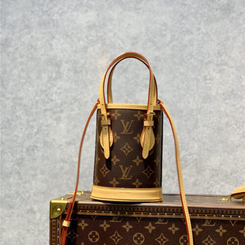High Quality Luxury Louis Vuitton Nano Bucket Monogram Bag alternate view