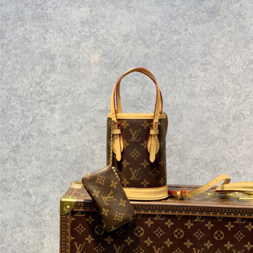 High Quality Luxury Louis Vuitton Nano Bucket Monogram Bag