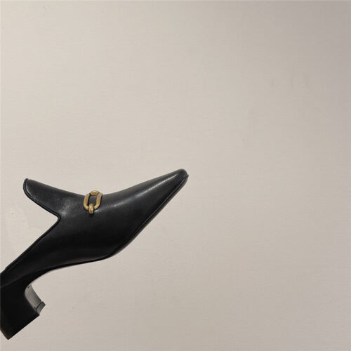 High Quality Luxury Hermes Muller Chunky Heel Slippers – Style 27971 product detail