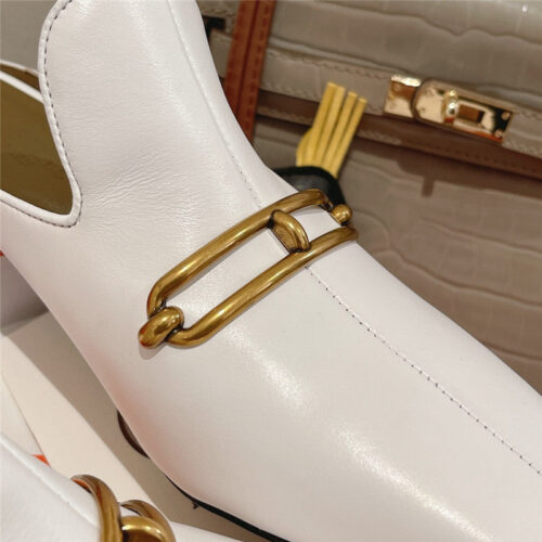 High Quality Luxury Hermes Muller Chunky Heel Slippers – Style 29667 product detail