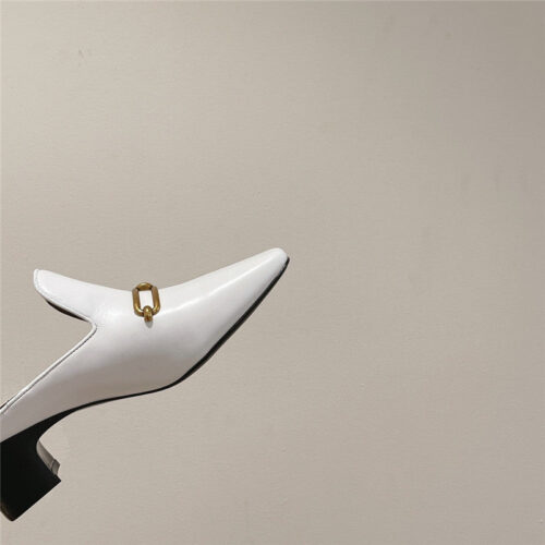 High Quality Luxury Hermes Muller Chunky Heel Slippers – Style 29667 product detail