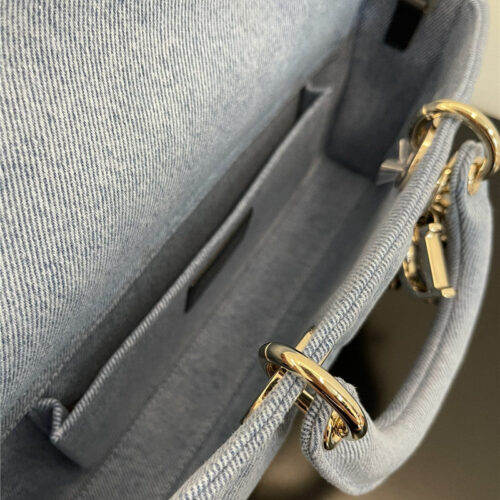 High Quality Luxury Dior Lady D-Joy Bag Denim Blue product detail