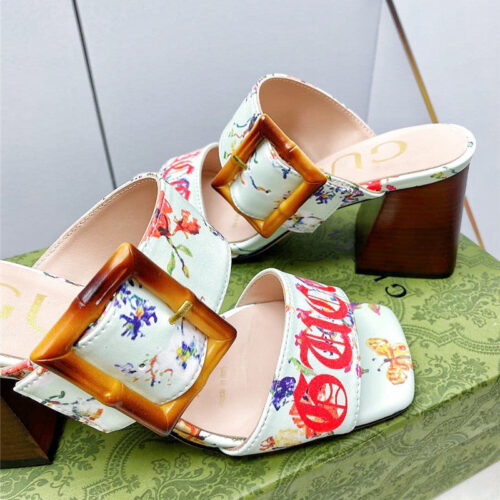 High Quality Luxury Gucci Chunky Heel Sandals – Style 32979 product detail