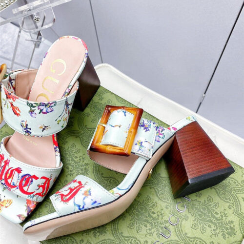 High Quality Luxury Gucci Chunky Heel Sandals – Style 32979 product detail