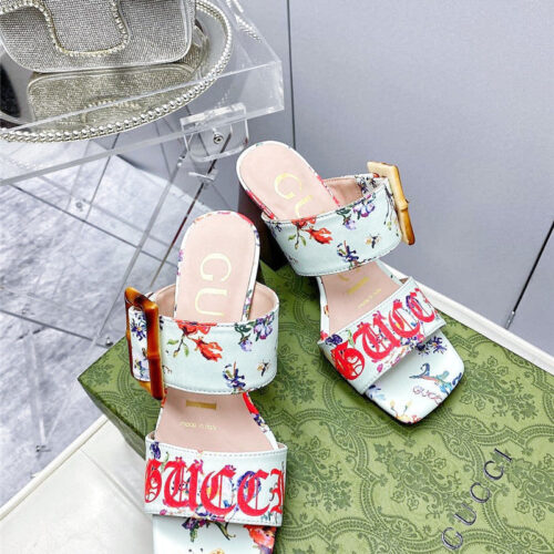High Quality Luxury Gucci Chunky Heel Sandals – Style 32979 product detail