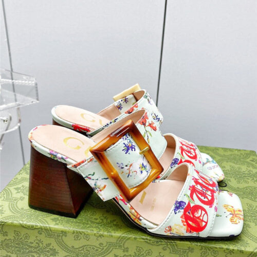 High Quality Luxury Gucci Chunky Heel Sandals – Style 32979