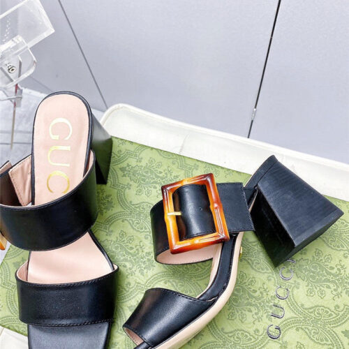 High Quality Luxury Gucci Chunky Heel Sandals product detail