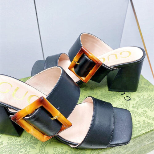High Quality Luxury Gucci Chunky Heel Sandals product detail