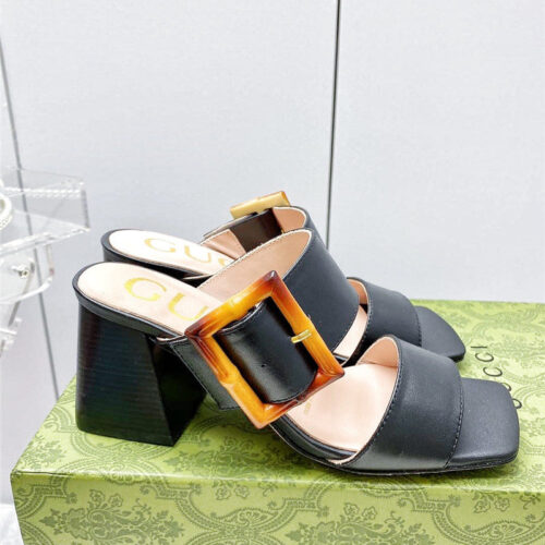 High Quality Luxury Gucci Chunky Heel Sandals