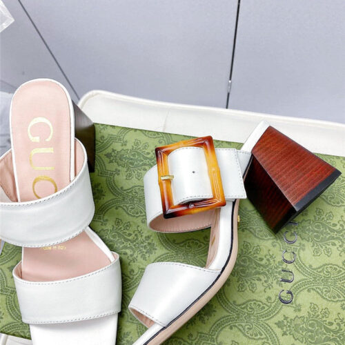 High Quality Luxury Gucci Chunky Heel Sandals – Style 29587 product detail