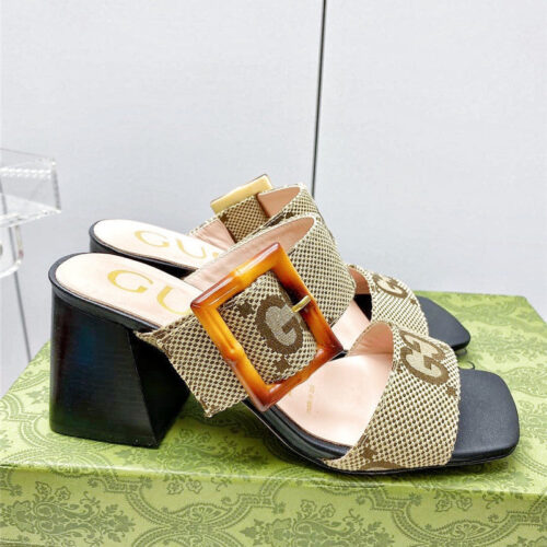High Quality Luxury Gucci Chunky Heel Sandals – Style 27891