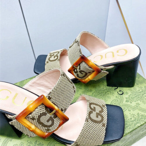 High Quality Luxury Gucci Chunky Heel Sandals – Style 27891 product detail