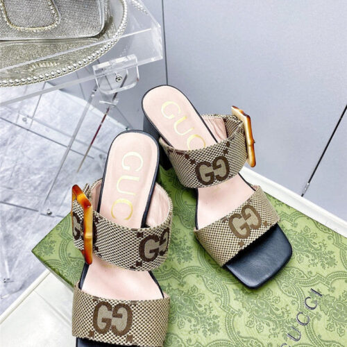 High Quality Luxury Gucci Chunky Heel Sandals – Style 27891 product detail