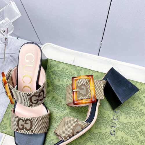 High Quality Luxury Gucci Chunky Heel Sandals – Style 27891 product detail