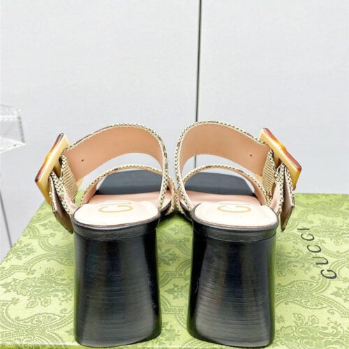 High Quality Luxury Gucci Chunky Heel Sandals – Style 27891 product detail