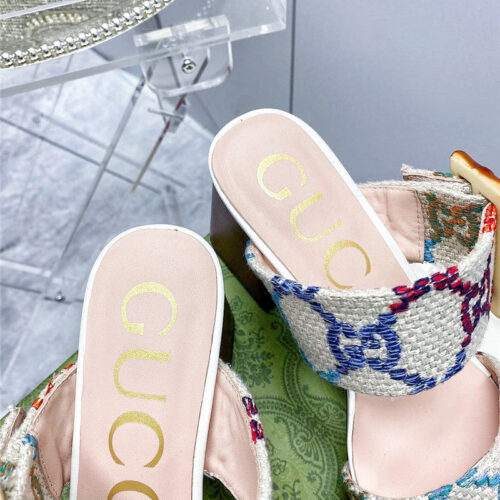 High Quality Luxury Gucci Chunky Heel Sandals – Style 93427 product detail