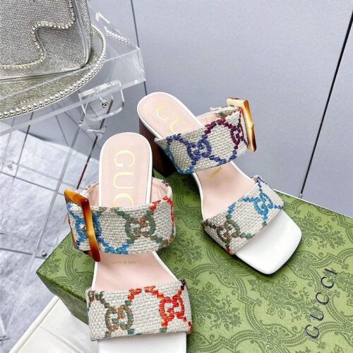 High Quality Luxury Gucci Chunky Heel Sandals – Style 93427 product detail