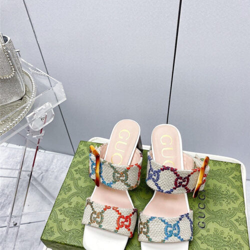 High Quality Luxury Gucci Chunky Heel Sandals – Style 93427 alternate view