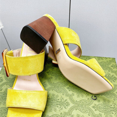 High Quality Luxury Gucci Chunky Heel Sandals – Style 24499 product detail